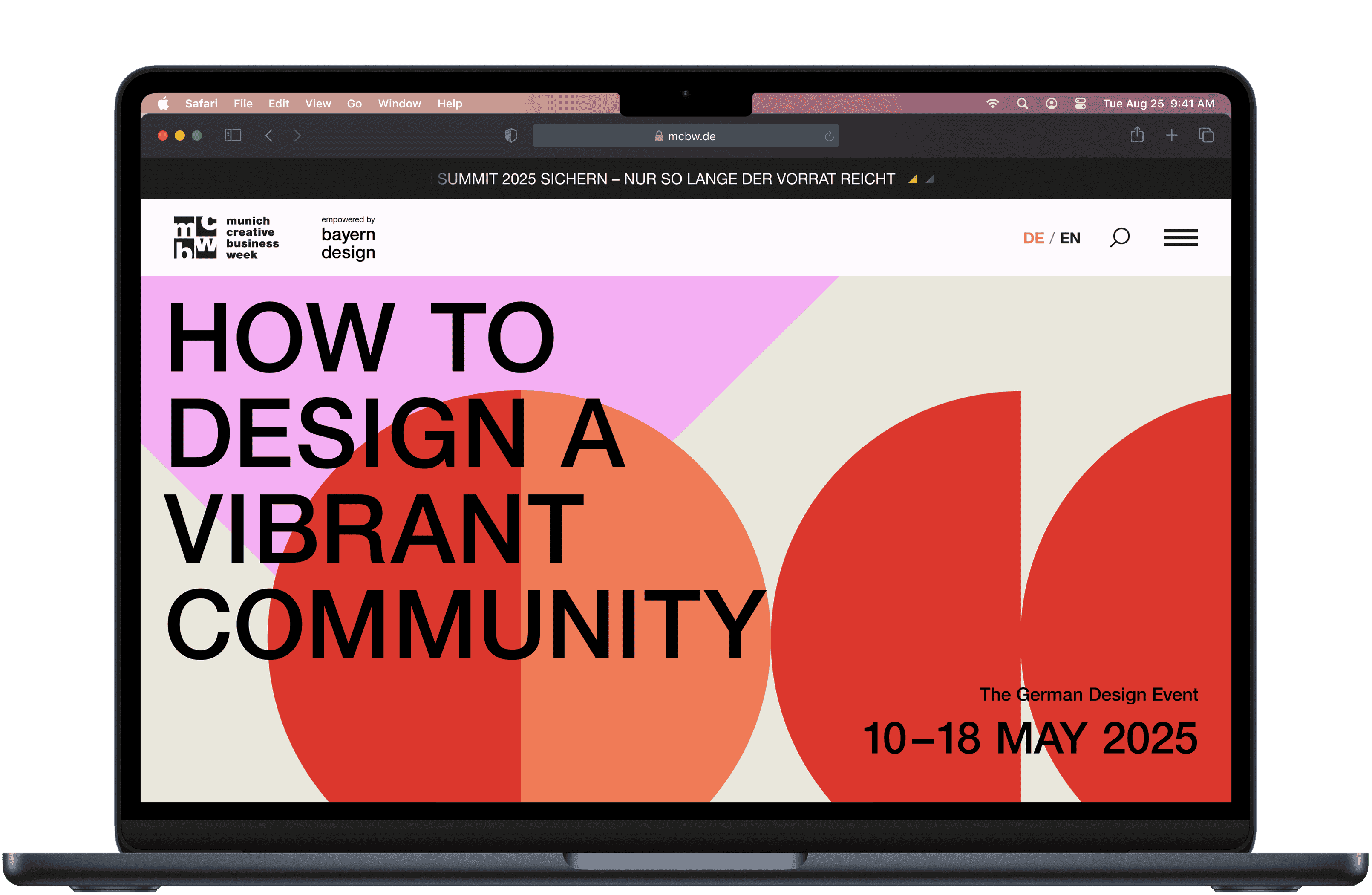 Website Mockup der mcbw