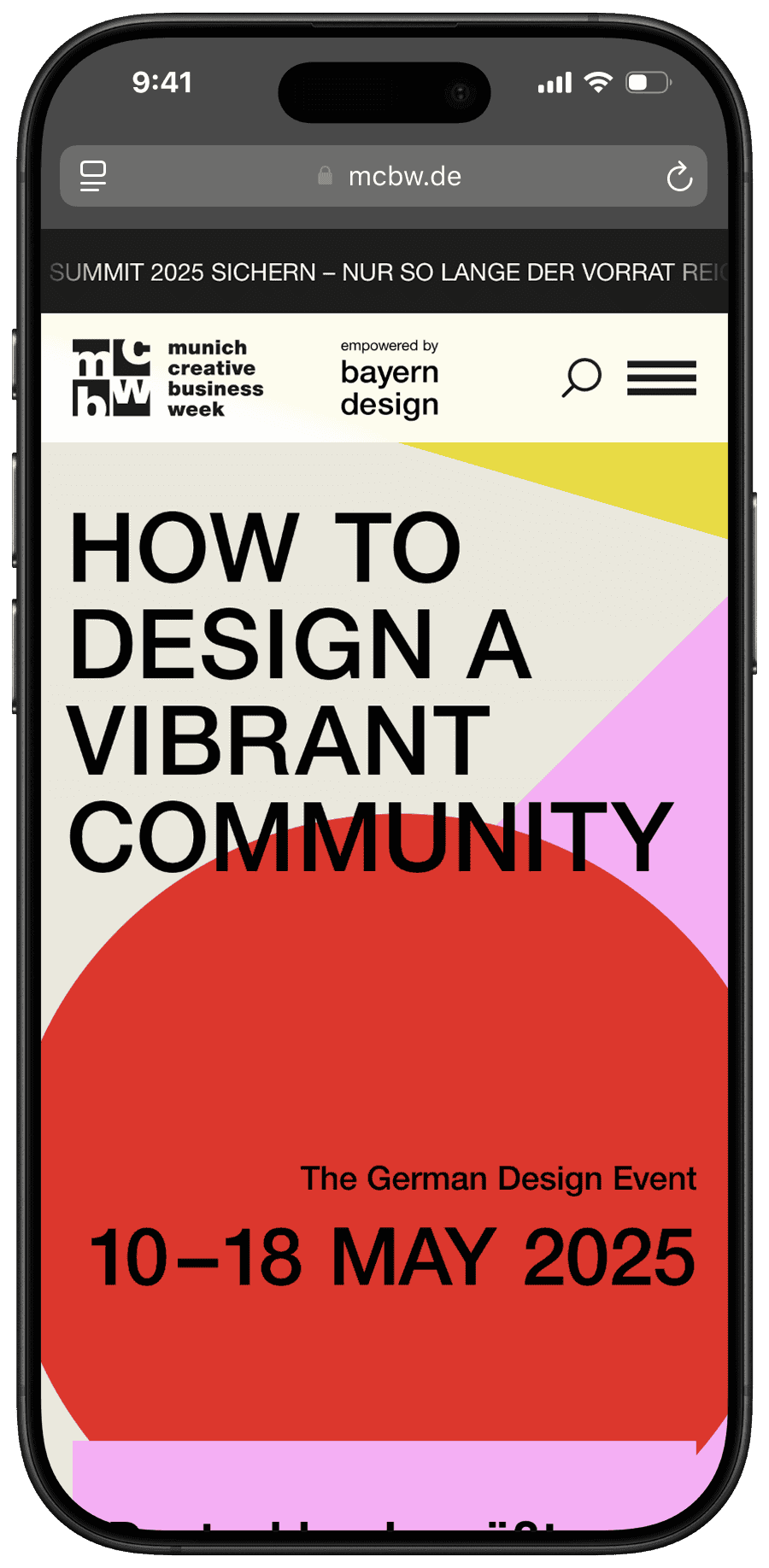 Website Mockup der mcbw